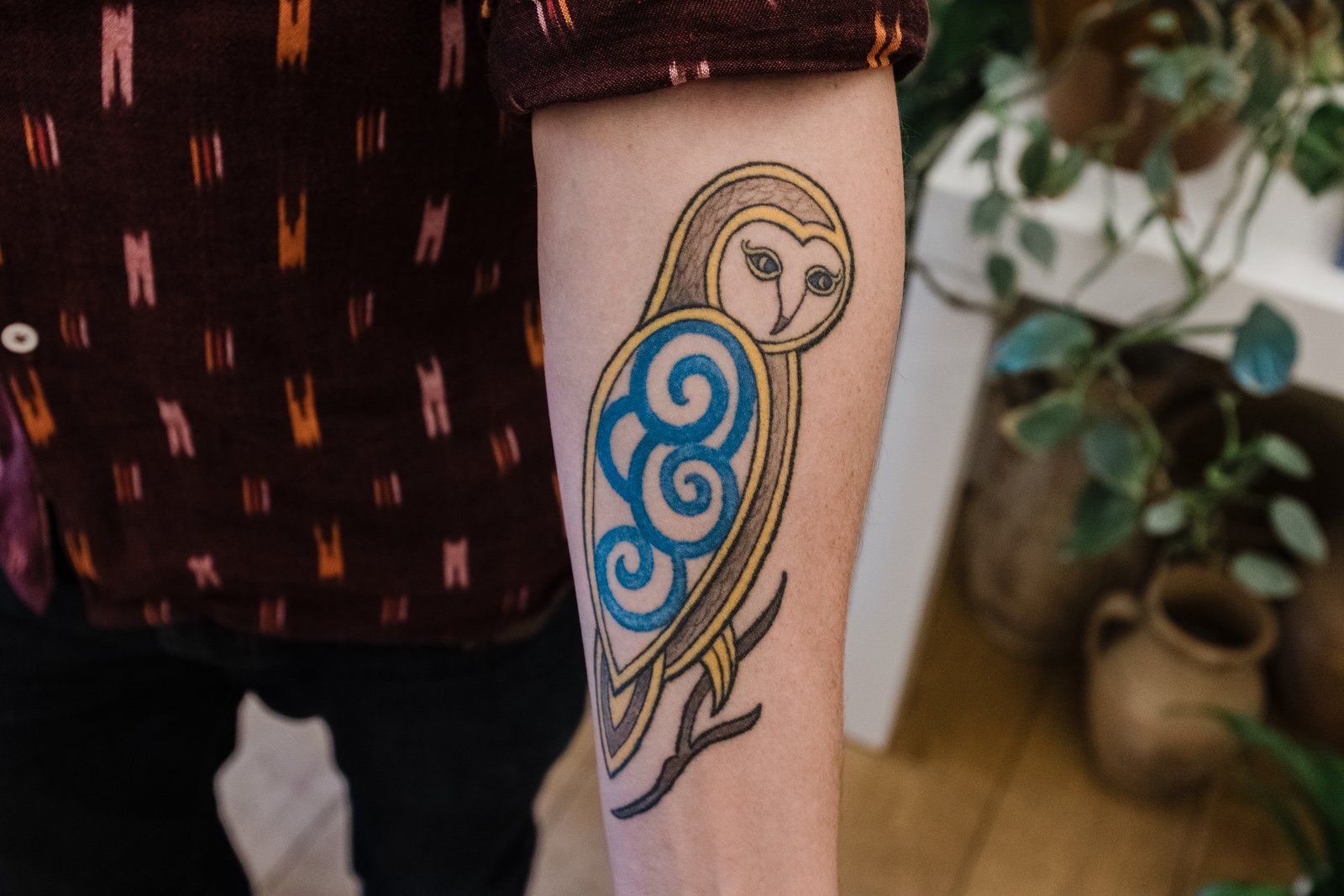 Alexander Beiner&rsquo;s owl tattoo, the totem he brought to the table